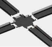 Соединитель X-образный для треков накладных Italline Kreator IT09-9031 black