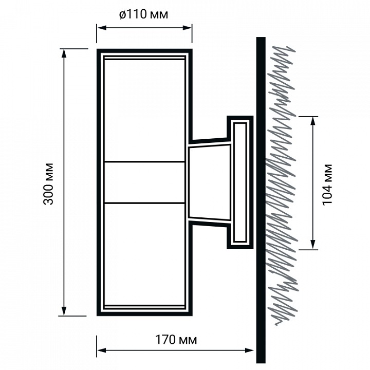 Накладной светильник Jazzway  PWL-300110/30D  2x9w 6500K  GR