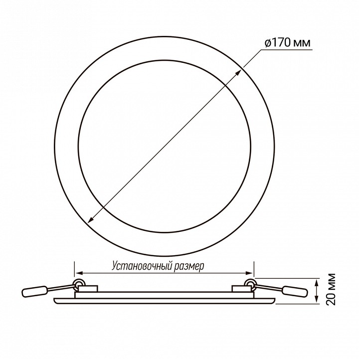 Встраиваемый светильник Jazzway  PPL-R 12w 4000K IP40 WH