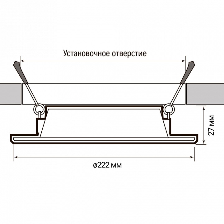 Встраиваемый светильник Jazzway  PLED DL6 20w 6500K WH IP40