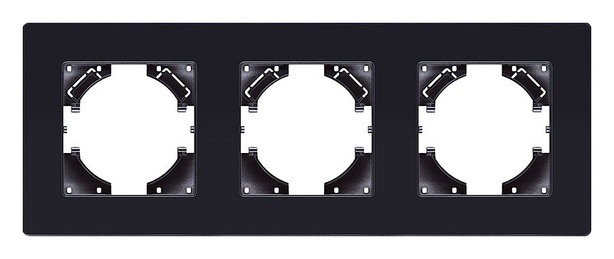 Рамка на 3 поста Kollinger Eleganz Acryl EA3BK