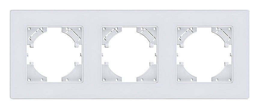 Рамка на 3 поста Kollinger Eleganz Acryl EA3WH