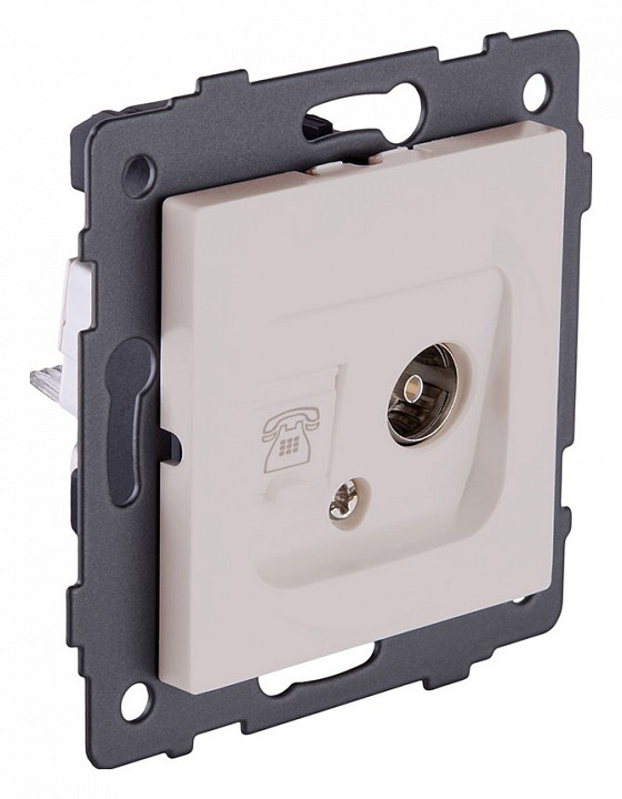 Розетка двойная RJ-11 и Ethernet RJ-45, без рамки Kollinger  REA-013CM