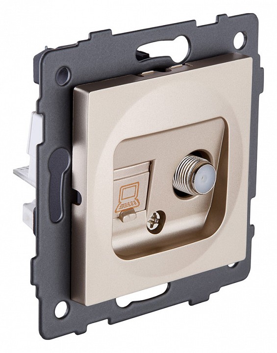 ТВ-розетка и SAT-розетка оконечная без рамки Kollinger  REA-022GD