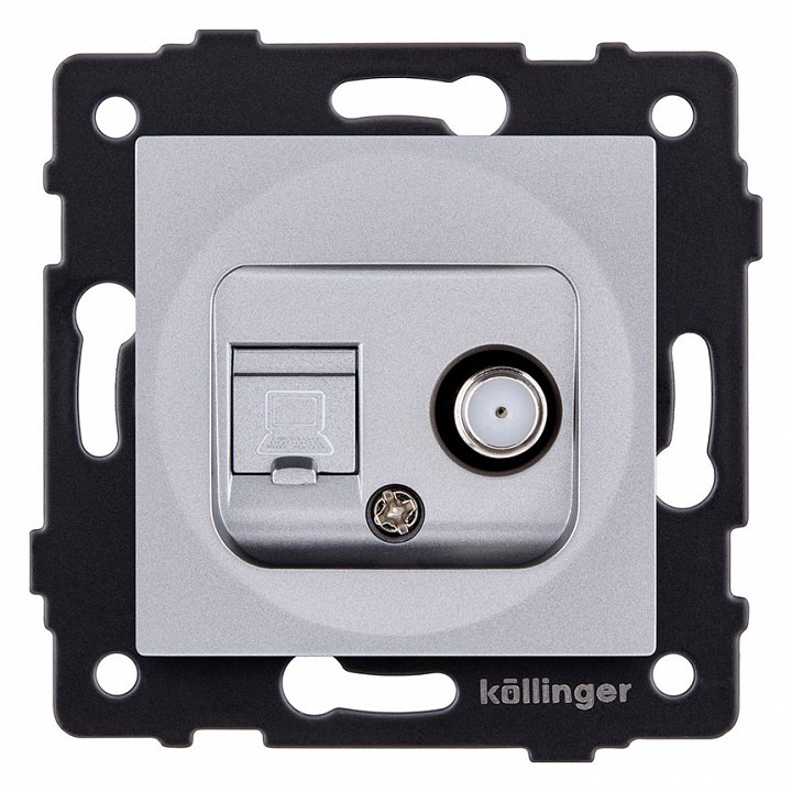 ТВ-розетка и SAT-розетка оконечная без рамки Kollinger  REA-022GY