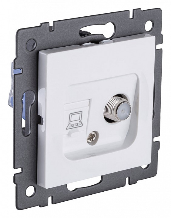 ТВ-розетка и SAT-розетка оконечная без рамки Kollinger  REA-022WH