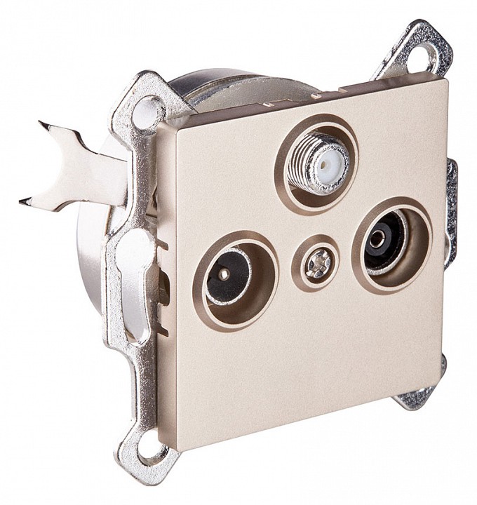 ТВ-розетка и SAT-розетка оконечная без рамки Kollinger  REA-036GD