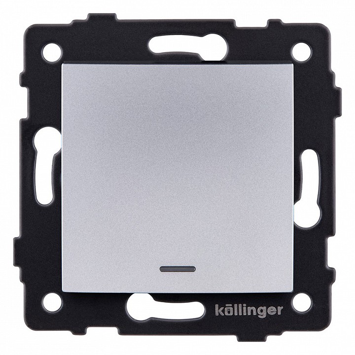 Выключатель одноклавишный с подсветкой без рамки Kollinger  REA-R-013GY