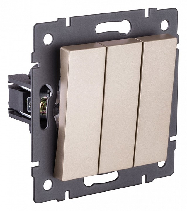 Выключатель трехклавишный без рамки Kollinger  REA-S-012GD