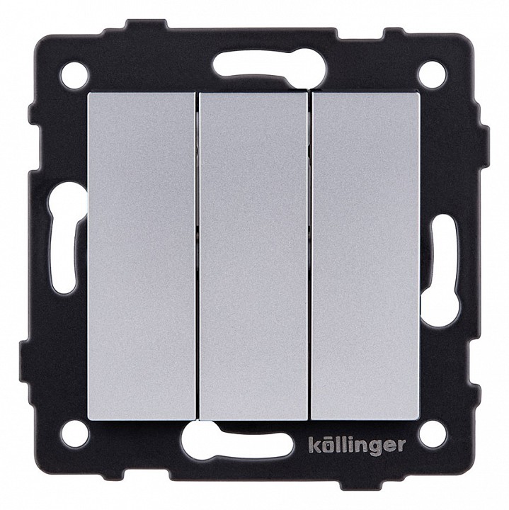 Выключатель трехклавишный без рамки Kollinger  REA-S-012GY