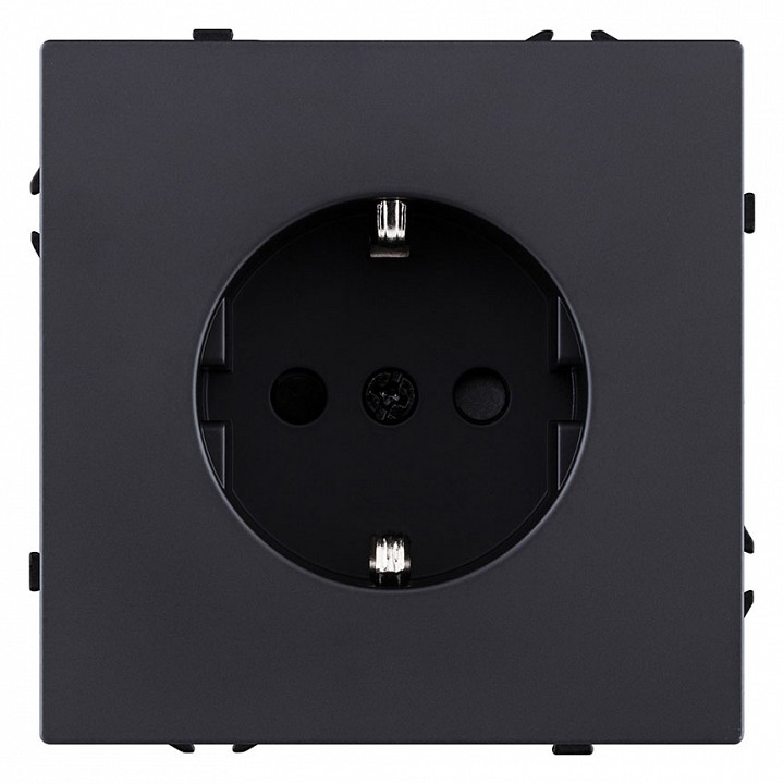 Розетка с заземлением, без рамки Kollinger Eclipse EC-014BK