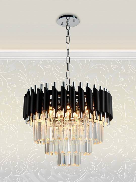 Подвесная люстра Natali Kovaltseva DARIAN 76017/5C CHROME BLACK
