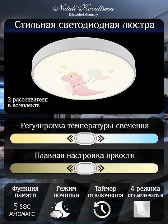 Накладной светильник Natali Kovaltseva Kids INNOVATION STYLE 83123