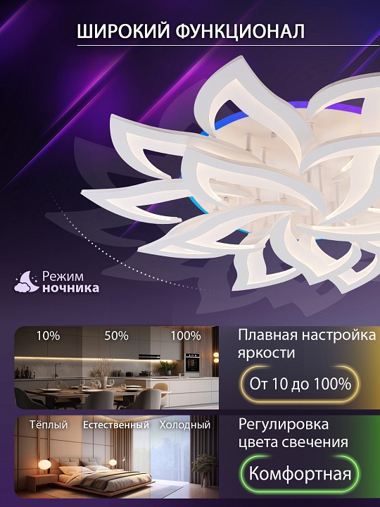 Потолочная люстра Natali Kovaltseva OLIMP LED LAMPS 81437