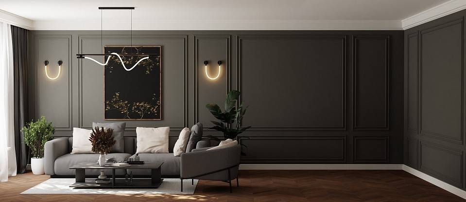 Накладной светильник LIGHTERA Tura LE103W-93BB STAINLESS