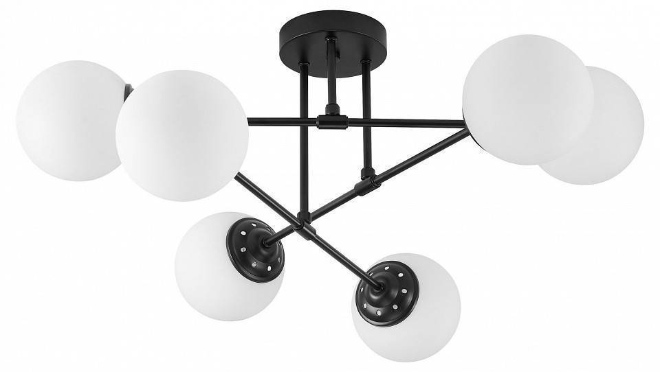 Люстра на штанге LUMINA DECO Fino 6 ламп черная TC 2003-6 BK