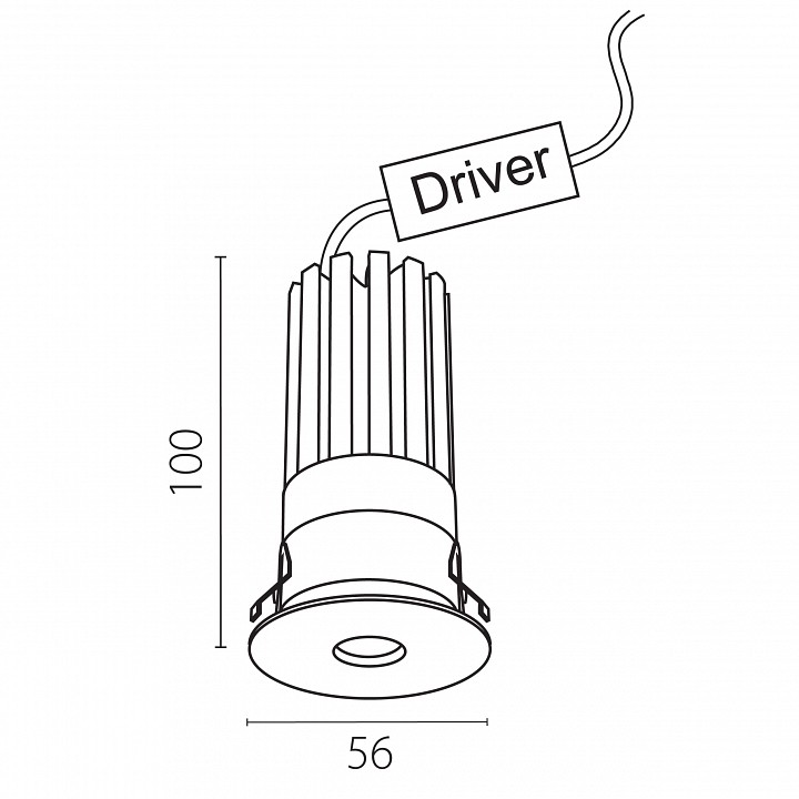 Встраиваемый светильник Lightstar Spira Slim 074436