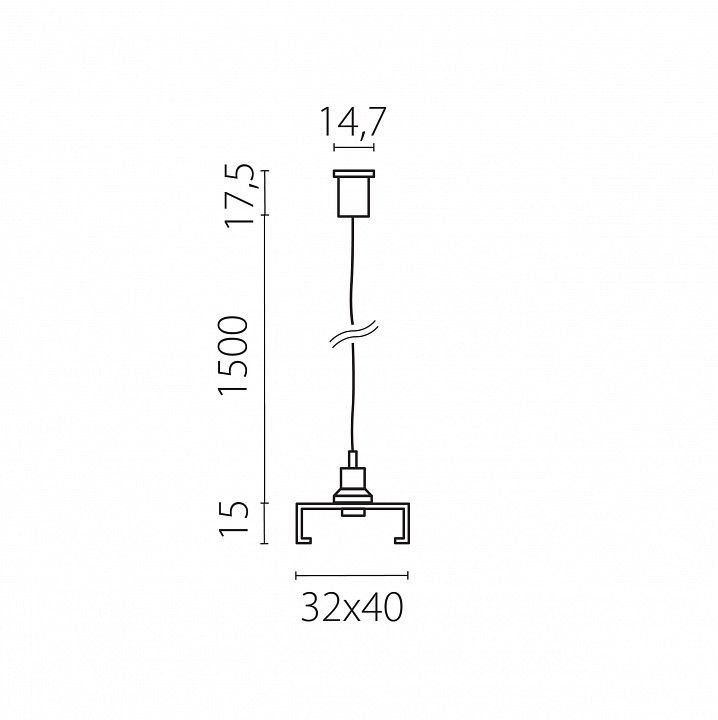 Подвес для трека Lightstar Quattro 504177-FR2