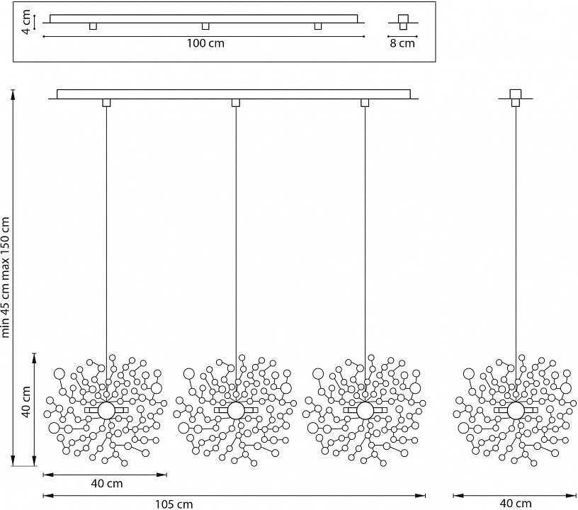 Подвесной светильник Lightstar Extra L3PL721132