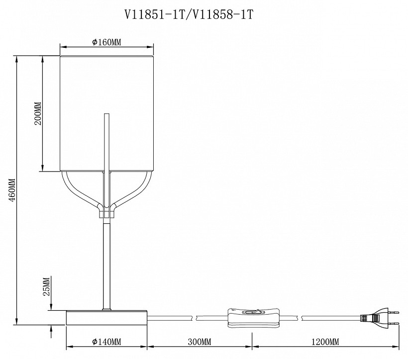 Настольная лампа декоративная Moderli Inari V11851-1T