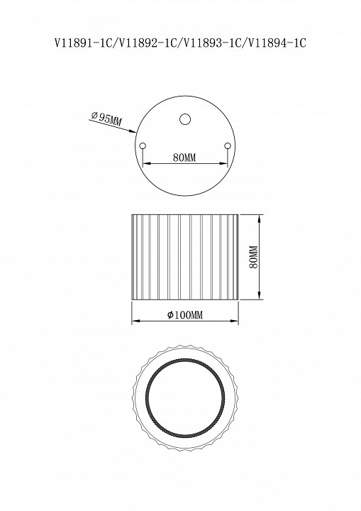 Накладной светильник Moderli  V11894-1C