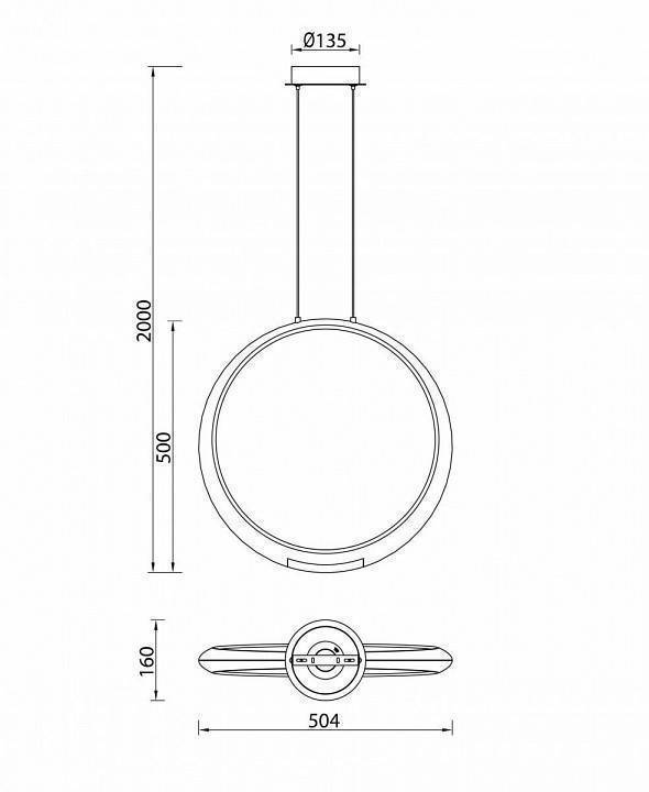 Подвесной светильник Mantra Ring светодиодный 40 Вт 50 см 6171