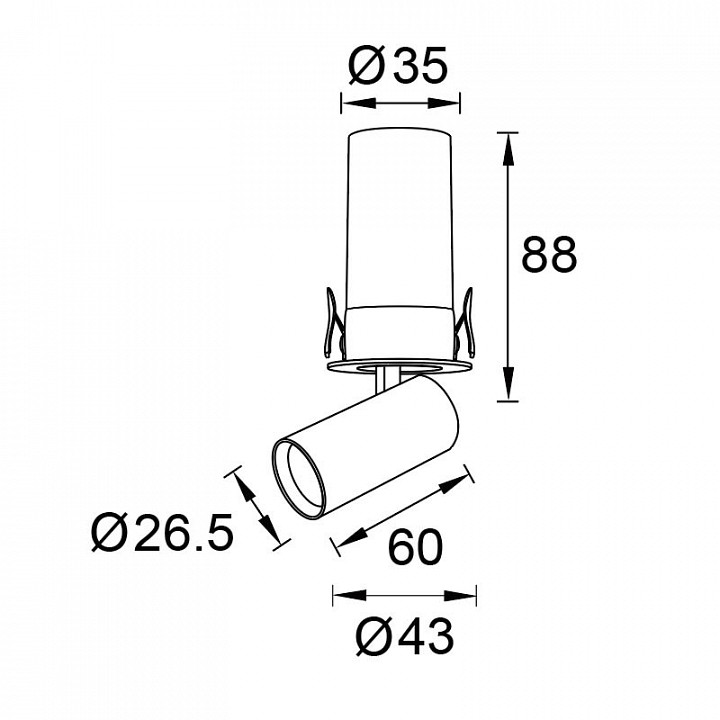Встраиваемый светильник на штанге Mantra GARDA 9138