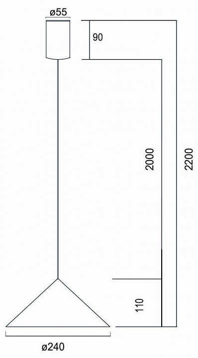 Подвесной светильник Mantra Cono 9453