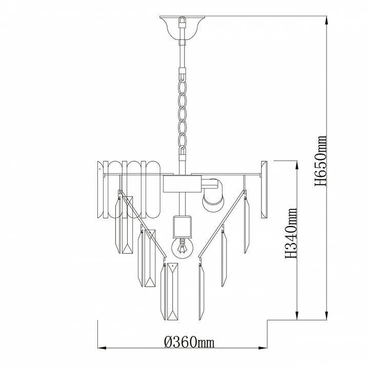 Подвесная люстра De City Бриз 35 5x40 Вт E14 111014205