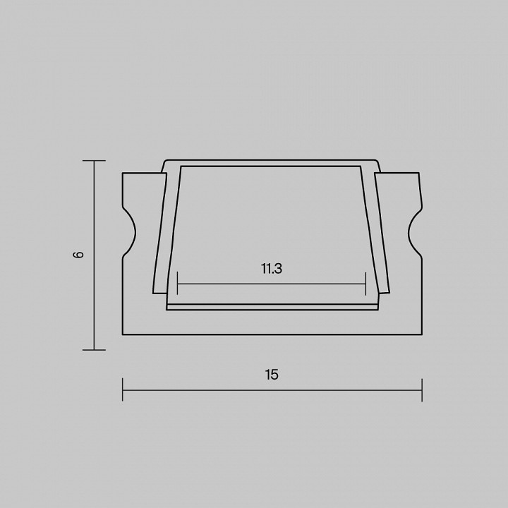 Короб накладной для блока питания Maytoni Exility черный 631003
