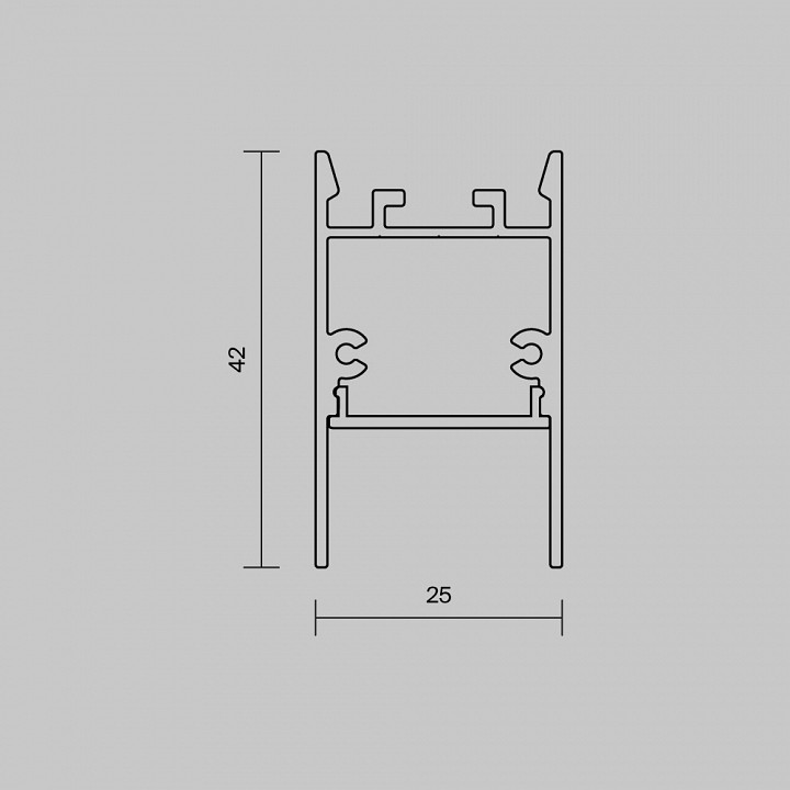 Шинопровод накладной Maytoni Exility 2 м черный 633010