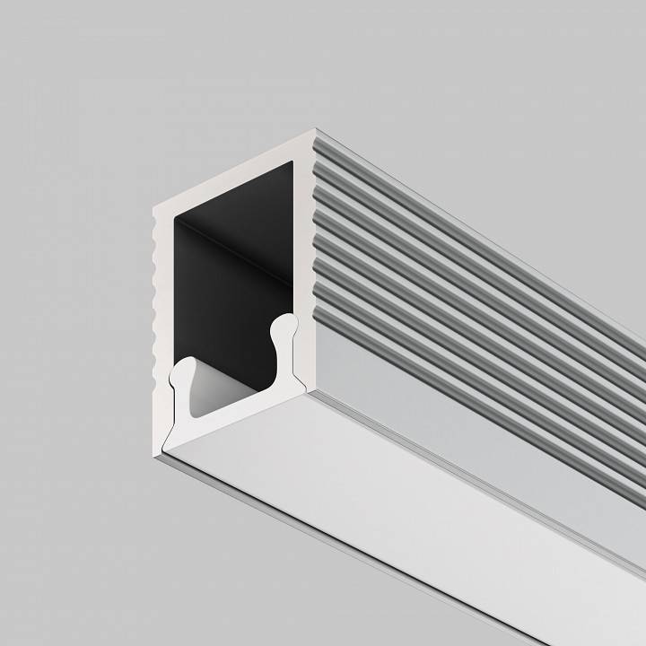 Профиль алюминиевый накладной Maytoni 2 м серебристый ALM-0809-S-2M