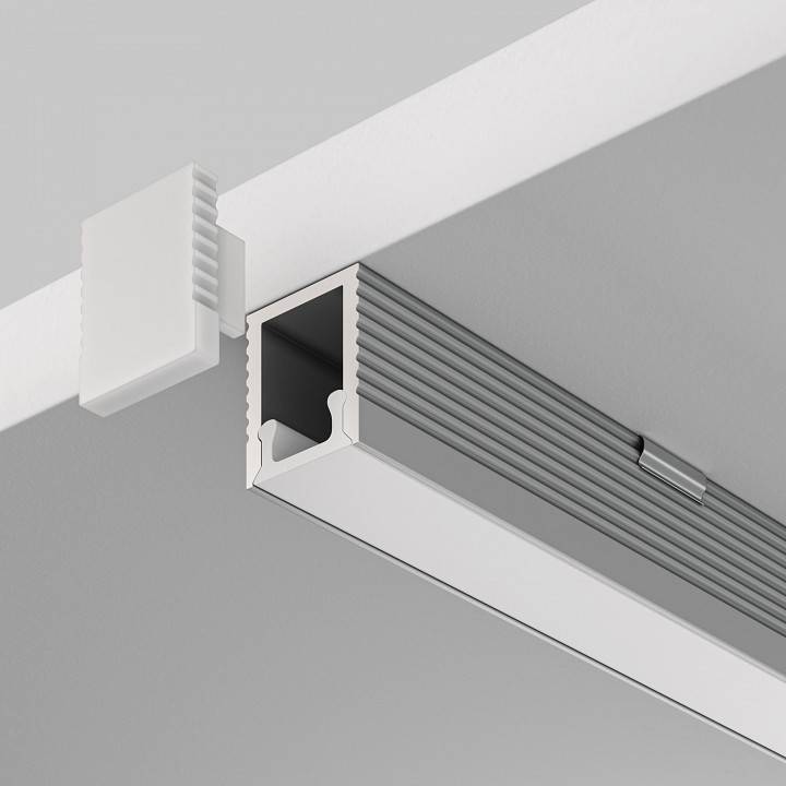 Профиль алюминиевый накладной Maytoni 2 м серебристый ALM-0809-S-2M