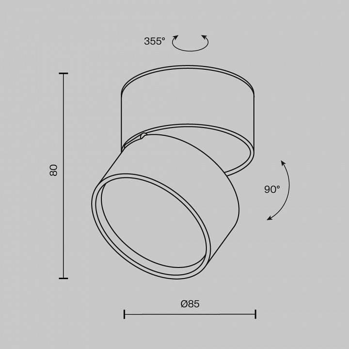 Накладной светильник Maytoni Onda C024CL-12W2.7K-B-1