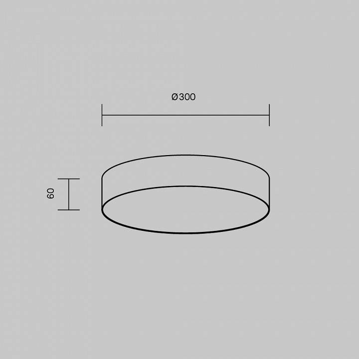 Накладной светильник Maytoni Zon C032CL-36W4K-RD-B