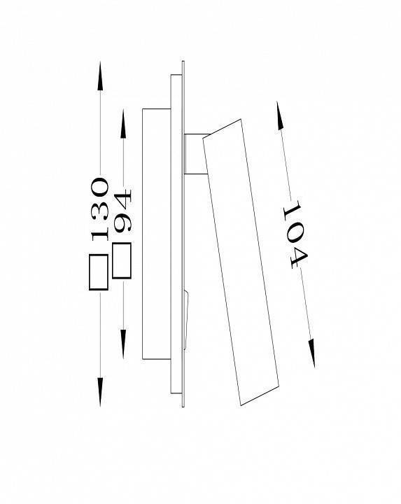 Бра светодиодное Maytoni Ios C175-WL-01-6W-B