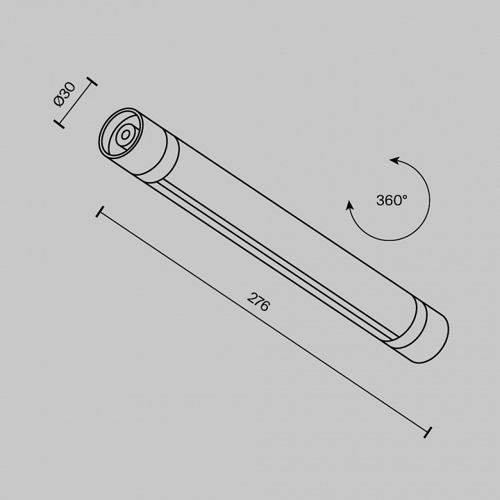 Трек подвесной Maytoni  CA012-TRX-300-B