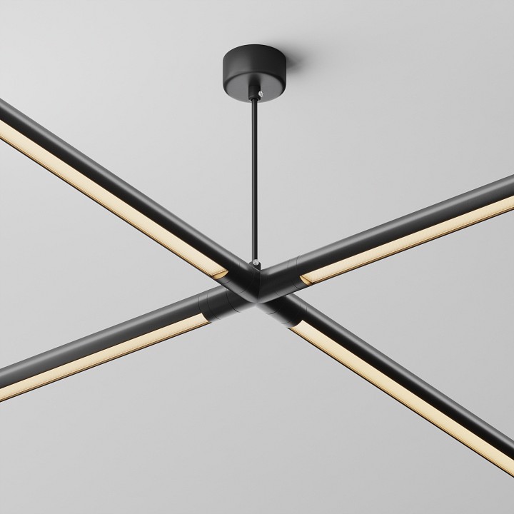 Токопровод X-образный центральный Maytoni  CA017TX-P-B