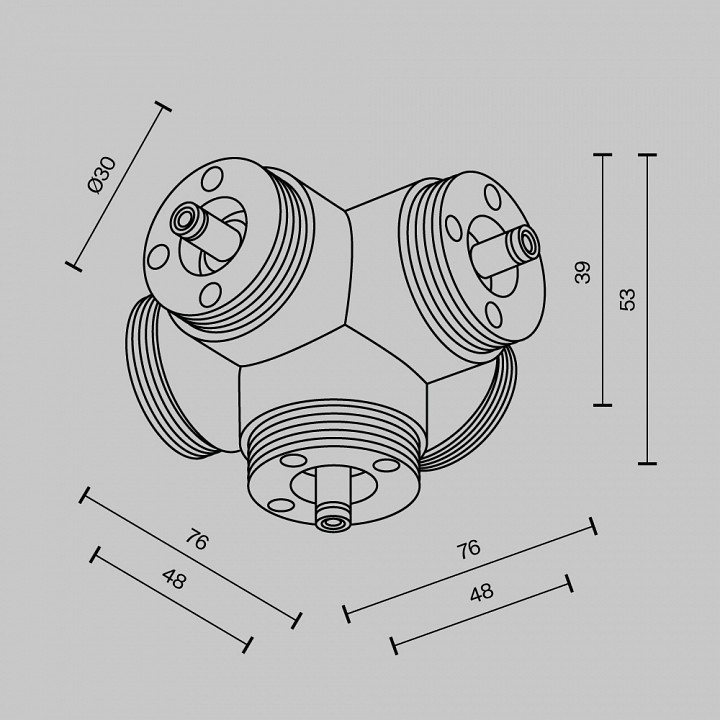 Соединитель угловой внутренний для треков Maytoni  CA020L5C-B