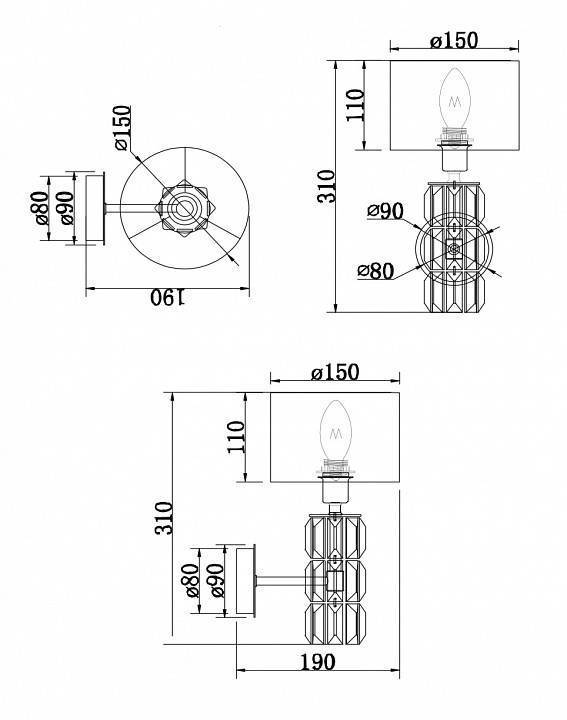 Бра Maytoni Talento DIA008WL-01CH