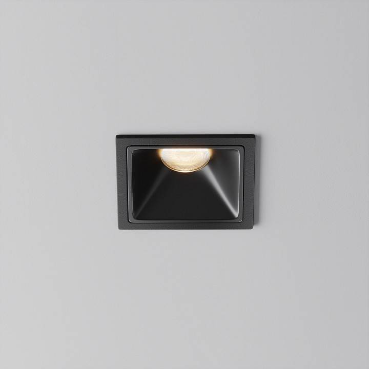 Встраиваемый светильник Maytoni Alfa LED 10 Вт 3000 K квадратный черный DL043-01-10W3K-SQ-B-1