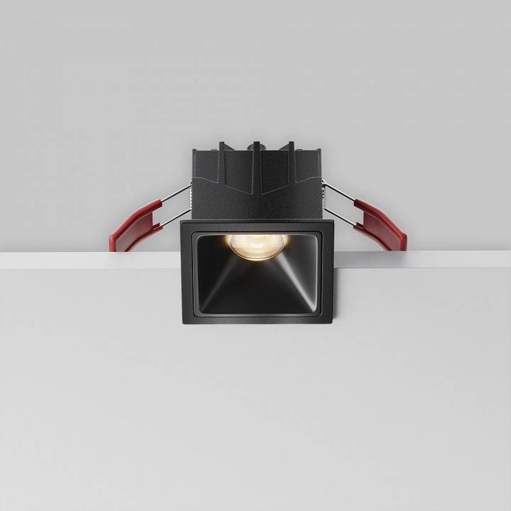 Встраиваемый светильник Maytoni Alfa LED 10 Вт 3000 K квадратный черный DL043-01-10W3K-SQ-B-1