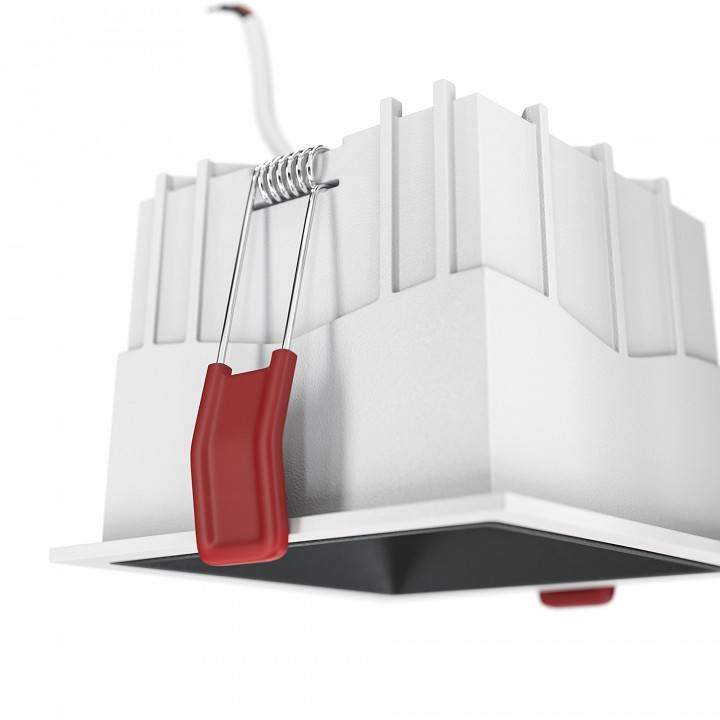 Встраиваемый светильник Maytoni Alfa 15 Вт 4000 K диммируемый белый/черный DL043-01-15W4K-D-SQ-WB