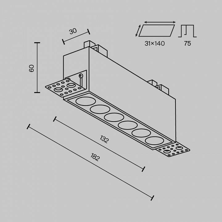 Встраиваемый светильник Maytoni Points DL065-12W3-6K-TRS-W