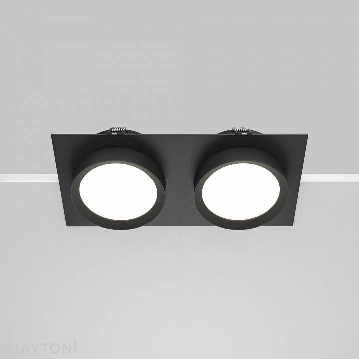 Встраиваемый светильник Maytoni Hoop DL086-02-GX53-SQ-B