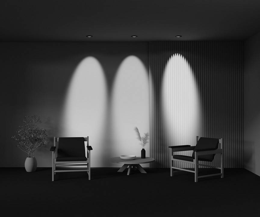 Встраиваемый светильник Maytoni Lens DL105-12W3K-B