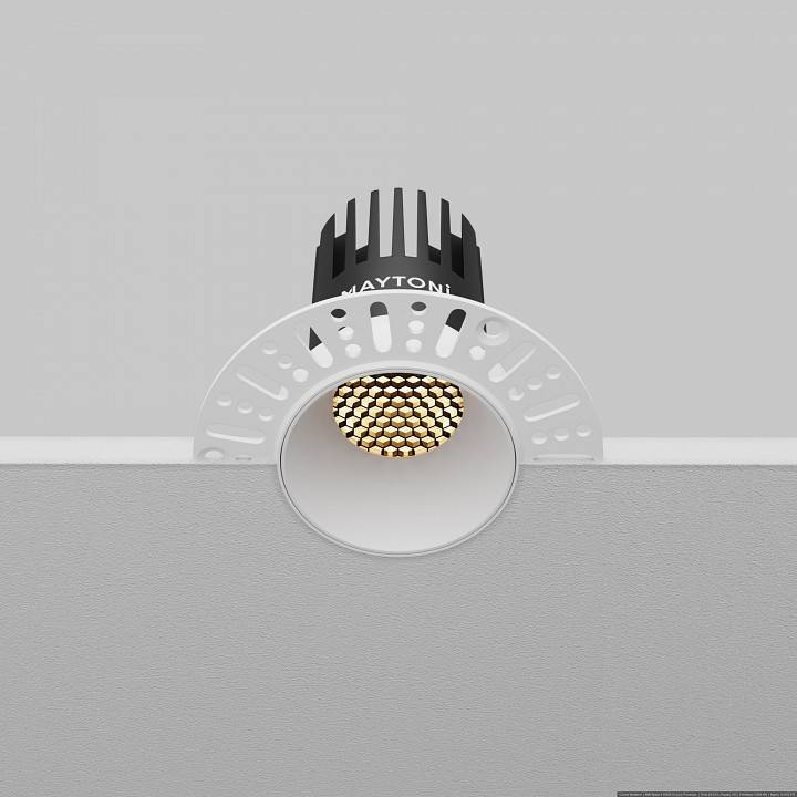 Встраиваемый светильник Maytoni Dip 10 Вт 2700 К белый DL119-10W-2.7K-TRS-W