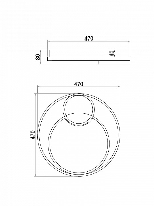 Накладной светильник Freya Nation 80 Вт FR10028CL-L80W