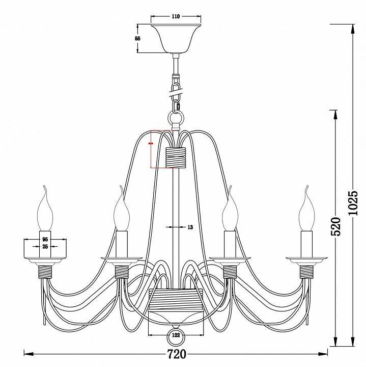 Подвесная люстра Freya Velia 8 ламп FR2046-PL-08-WG