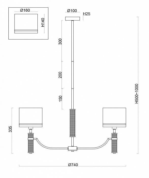 Подвесная люстра Freya Albero 5 ламп FR5108PL-05N